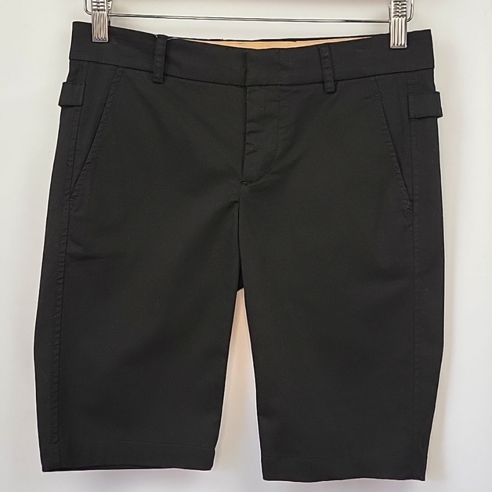 Vince Side Buckle Bermuda Shorts Black Size 0 NWT